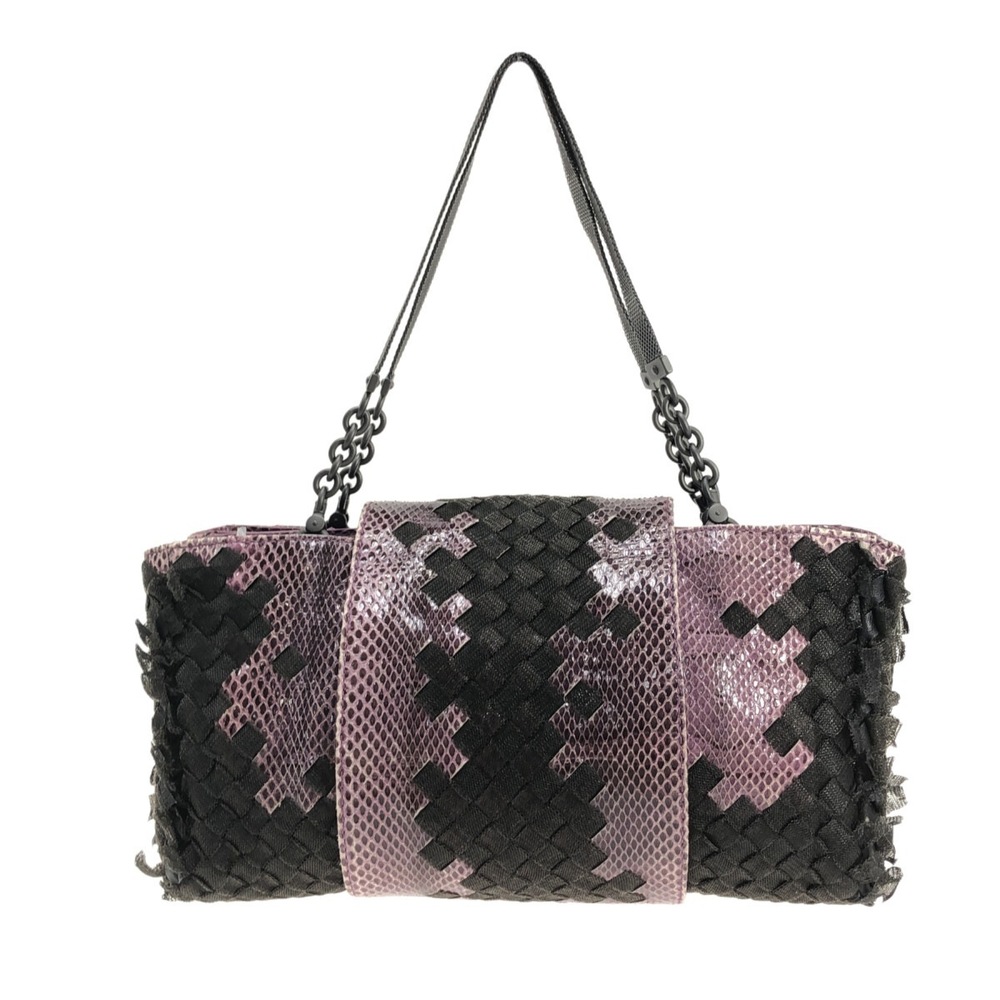 Bottega Veneta Ayers Handbag Python Chemical Fibe… - image 3